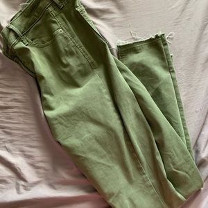 Olive green jeans